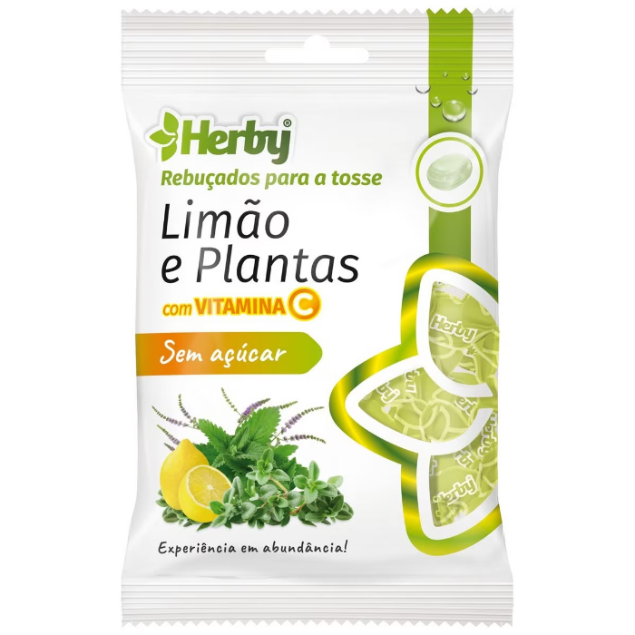 Herby Rebuçados Tosse Limão e Plantas c/ Vitamina C S/Açúcar 60g