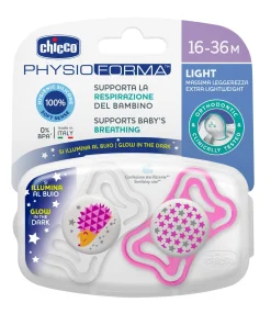 Alternative view of Chicco Chupeta Physio Light Lumi Silicone 16-36M 2 unidades