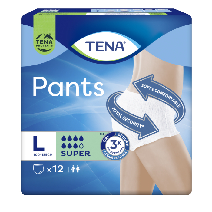 TENA Pants Cueca Super L 100/135cm x 12