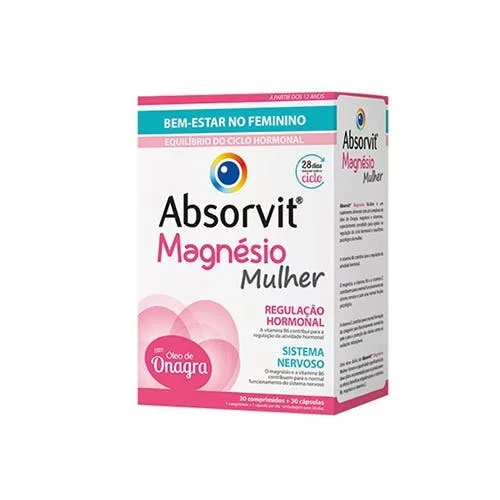Absorvit Magnésio Complex especial mulher Cápsulas + Comprimidos, 30Unidade(s) + 30Unidade(s)