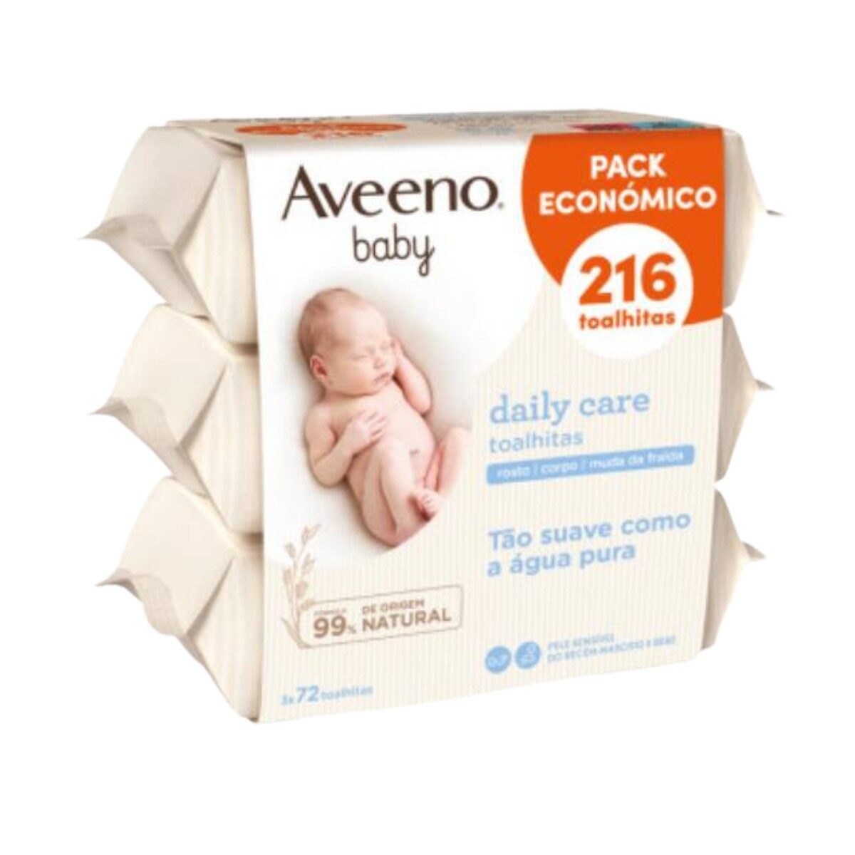 Aveeno Baby Toalhitas de Limpeza 3×72 Unidades – Pack Promocional - Image 2