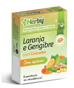 Alternative view of Herby Rebuçados Tosse Laranja, Gengibre e Curcuma S/Açúcar 50g