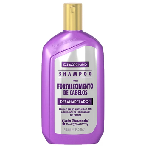 Gota Dourada Shampoo Fortalecimento Desamarelador 430ml - Image 2