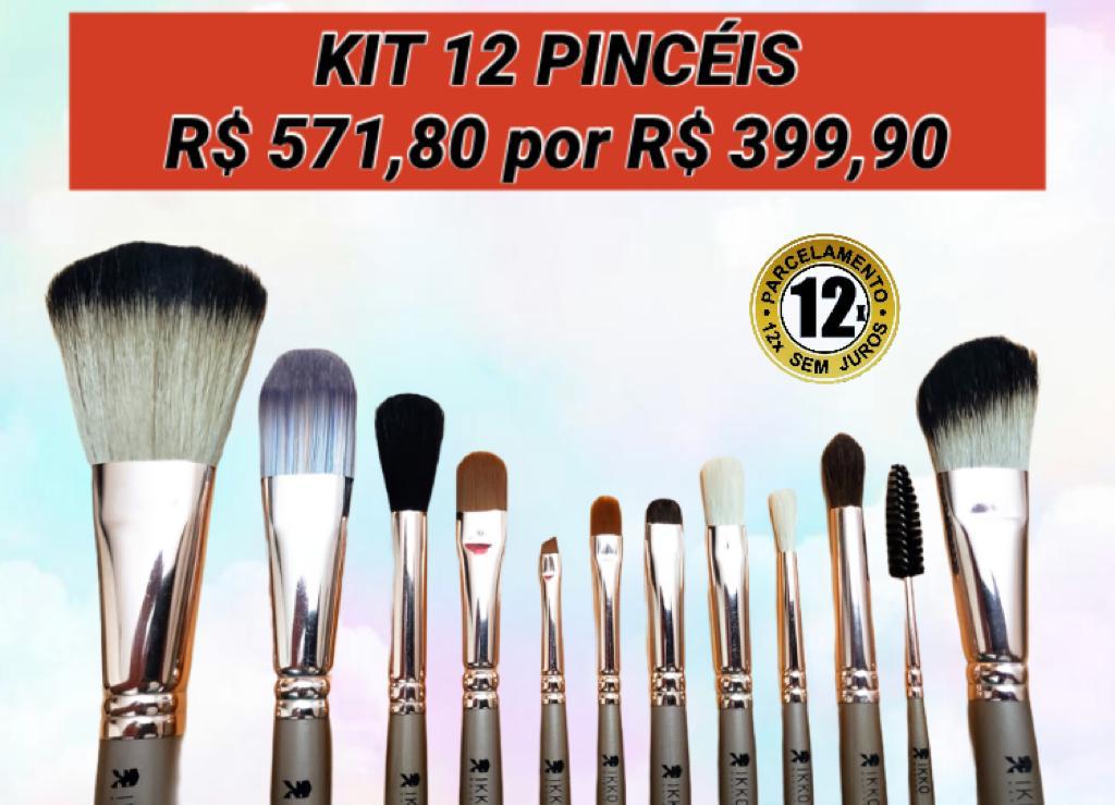 Kit 12 Pincéis Ikko Makeup - Image 2