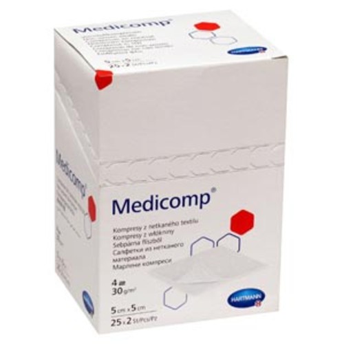 Medicomp Compressa Esterilizada 5x5cm 25 pacotes de 2 compressas - Image 2