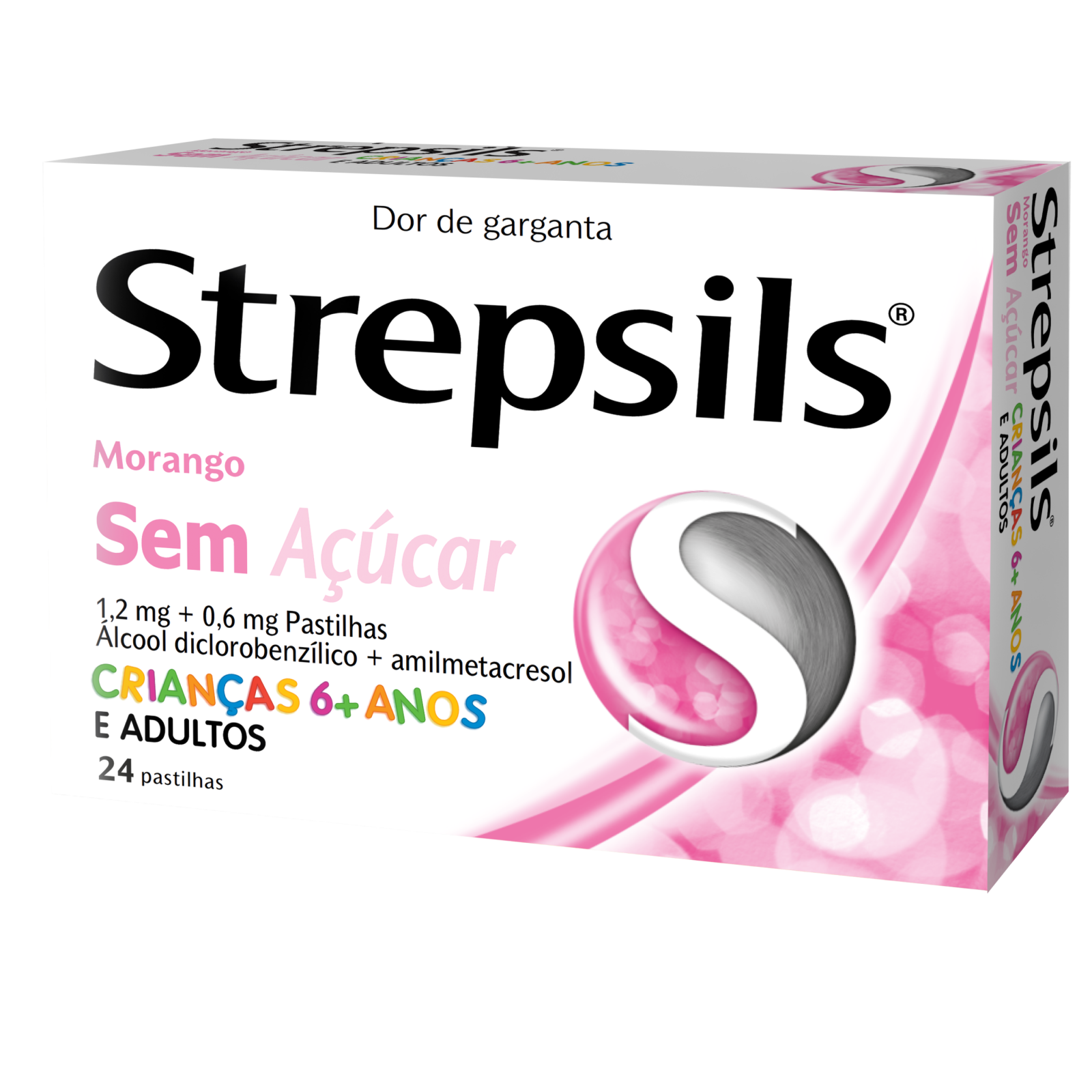 Strepsils Morango Sem Açúcar 24 pastilhas (1,2 mg/0,6 mg) - Image 2